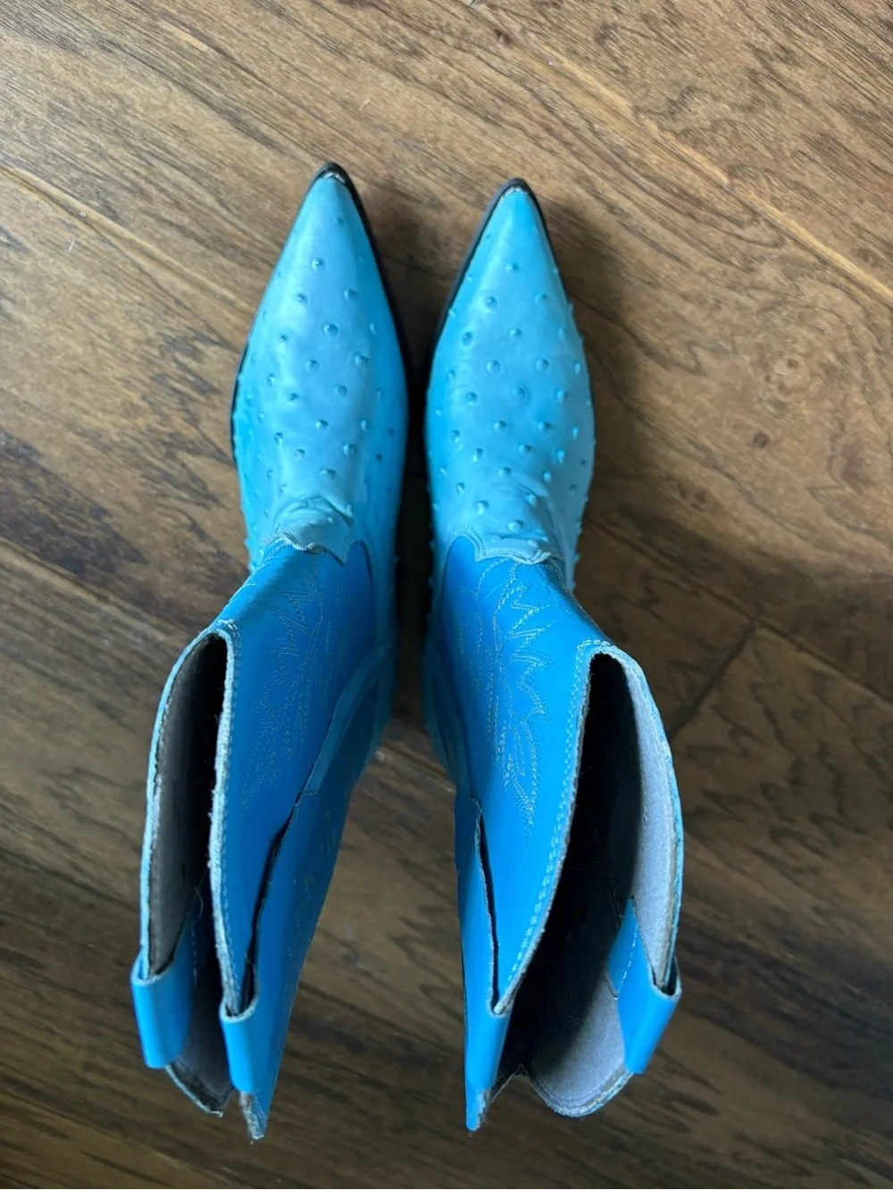 Kids Bright Turquoise Cowboy Boots - Youth Western Style